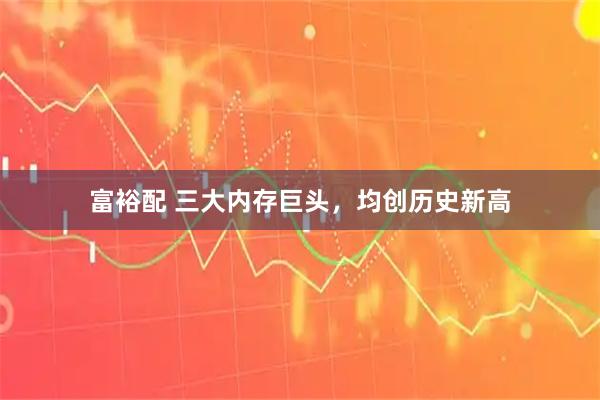富裕配 三大内存巨头，均创历史新高